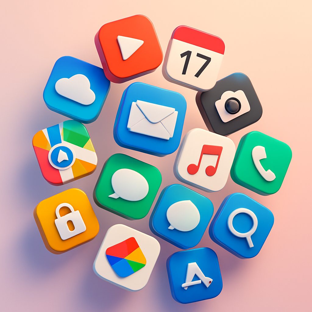 App icons collage